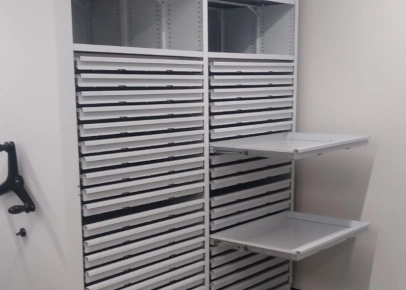 Металлический стеллаж для архива чертежей серия Л