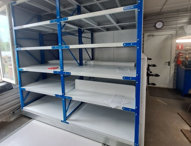 складские мобильные стеллажи